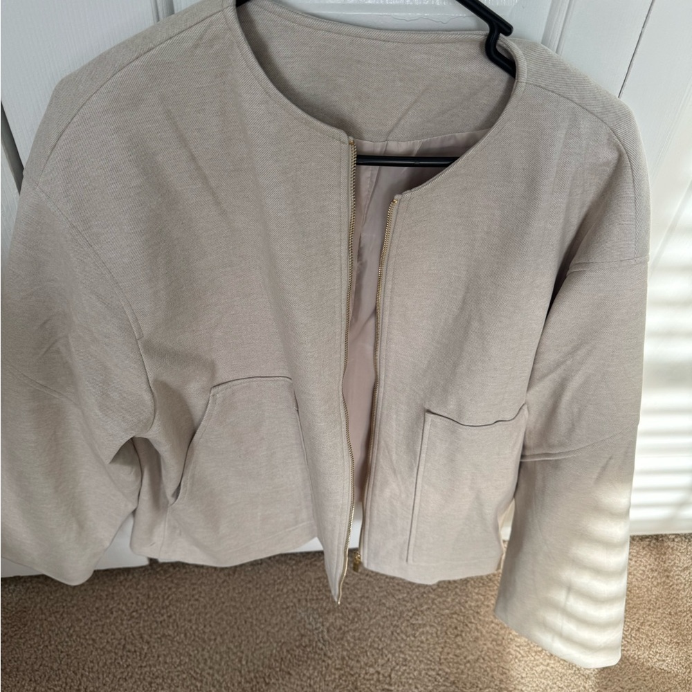 Women's Cream bomber jacket